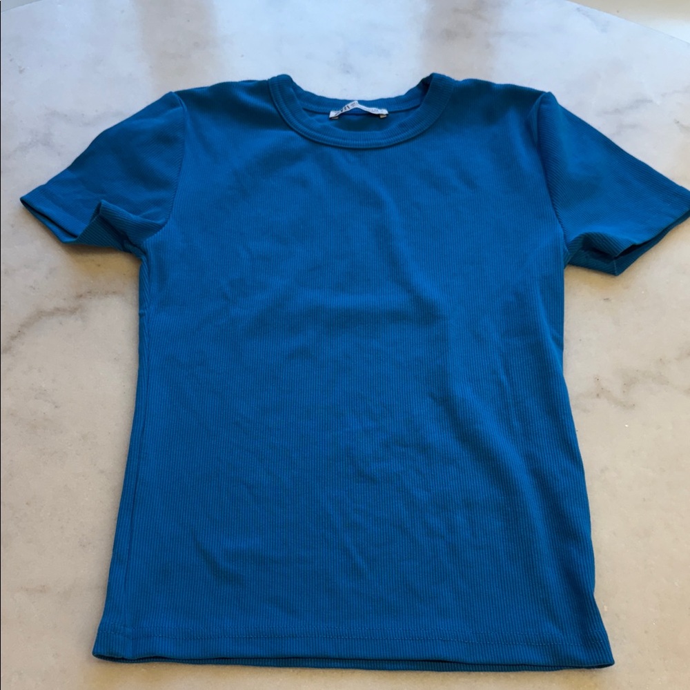 Zara Vibrant Blue Short Sleeve Tee